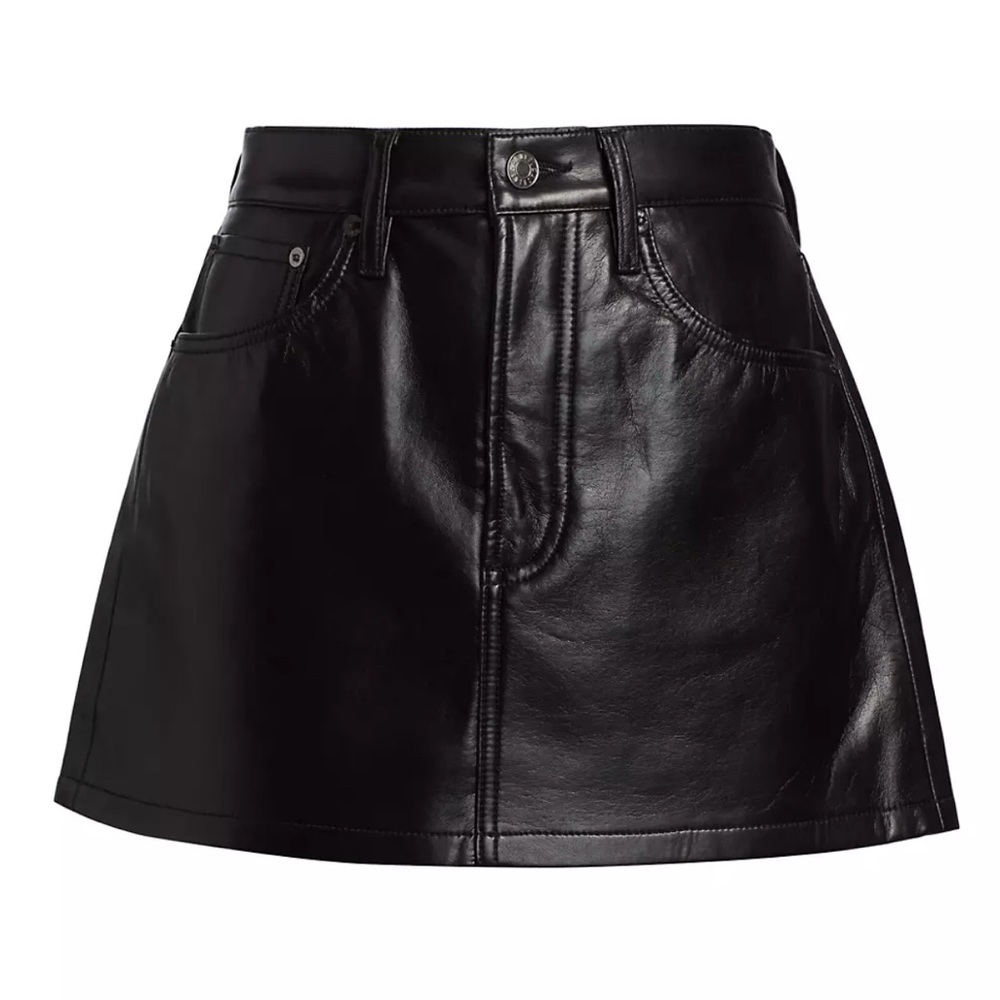AGOLDE Leather Liv Miniskirt - Purchased From Revolve